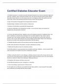 Certified Diabetes Educator Exam 2023 with 100&percnt; correct answers