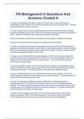  PN Management A Questions And Answers Graded A