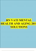 RN VATI MENTAL HEALTH AND AGING 2019 EXAM SOLUTIONS QUESTIONS AND ANSWERS A+ RATED