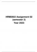 HRM2602 ASSIGNMENT NO.3 2023 S2