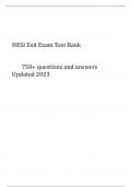 HESI Exit Exam Test Bank 2023/2024 over 750 questions and answers graded A+
