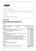 Aqa A level Further Mathematics 7367&sol;1 Question Paper and Mark Scheme June2023