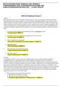  HESI A2 READING BANK VERSION 1&2