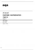 Aqa A level Further Mathematics 7367&sol;2 Mark Scheme June2023