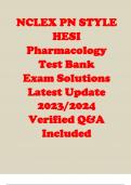 {NGN} HESI Pharmacology Test Bank Exam Solutions Latest Update 2023/2024 Verified Q&A Included