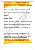 NRSE NRSE-455 ATI MEDSURGE EXAM QUESTIONS AND ANSWERS BEST RATED A+ ASSURED SATISFACTION NEW UPDATE 2023