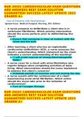 NUR 2032C CARDIOVASCULAR EXAM QUESTIONS AND ANSWERS BEST EXAM SOLUTION GUARANTEED SUCCESS LATEST UPDATE 2023 GRADED A&plus; 