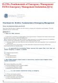 IS-230&period;e Fundamentals of Emergency Management FEMA Emergency Management Instutution&period;&lbrack;Q&sol;A&rsqb;