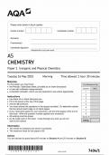 AQA AS CHEMISTRY PAPER 1 2023 QUESTION PAPER &lpar;7404&sol;1&colon;  Inorganic and Physical Chemistry&rpar;