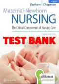 MATERNAL-NEWBORN NURSING; THE CRITICAL COMPONENTS OF NURSING CARE, 3RD EDITION DURHAM & CHAPMAN TEST BANK