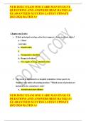 NUR 2032C EXAM ONE CARE MAN EVOLVE QUESTIONS AND ANSWERS BEST RATED A&plus; GUARANTEED SUCCESS LATEST UPDATE 2023&sol;2024 RATED A&plus;
