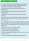 HESI COMMUNITY 2 EXAM LATEST QUESTIONS AND ANSWERS GRADED A&plus;