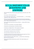 SCCJA DMT/SFST EXAM QUESTIONS AND ANSWERS