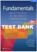 FUNDAMENTALS PERSPECTIVES ON THE ART AND SCIENCE OF CANADIAN NURSING 2ND EDITION GREGORY & STEPHENS TEST BANK