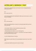 LETRS UNIT 2 SESSION 7 TEST&vert;2023&sol;24 UPDATE&vert;GRADED A&plus;