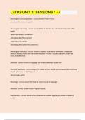 LETRS UNIT 2 SESSIONS 1 - 4&vert;2023&sol;24 UPDATE&vert;GRADED A&plus;