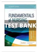 FUNDAMENTALS OF NURSING, 11TH EDITION POTTER & PERRY COMPLETE GUIDE TEST BANK