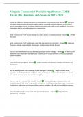 Virginia Commercial Pesticide Applicators CORE Exam &vert; 86 Questions and Answers 2023-2024