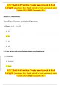 ATI TEAS 6 Practice Tests Workbook 6 LATEST UPDATE 2023|2024 GURANTEED A+ 
