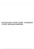 NR 228 EXAM 1 STUDY GUIDE - NUTRITION LATEST 2023/2024 (VERIFIED).