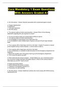 Core Mandatory 1 Exam Questions With Answers Graded A&plus;