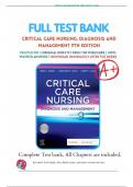 Test Bank For Critical Care Nursing: Diagnosis and Management 9th Edition By Linda D. Urden; Kathleen M. Stacy; Mary E. Lough 9780323642958 Chapter 1-40 Complete Guide .