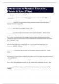 Introduction to Physical Education&comma; Fitness & Sport FINAL