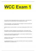 WCC Exam 1 with correct answers 100% 2023/2024