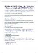 AANP AGPCNP PSI Test 1 & 2 Questions And Answers Graded A100&percnt; Verified 2023