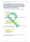 NEW GENERATION NCLEX RN EXAM  2023&sol;2024 POST TEST EXAM TOP RATED  EXAM 200 QUESTIONS AND ANSWERS  &lpar;GENUINE AND COMPLETE&rpar;
