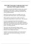 CON 3990 Contracting Certification Quiz 4 of 4 Questions With Complete Solutions.