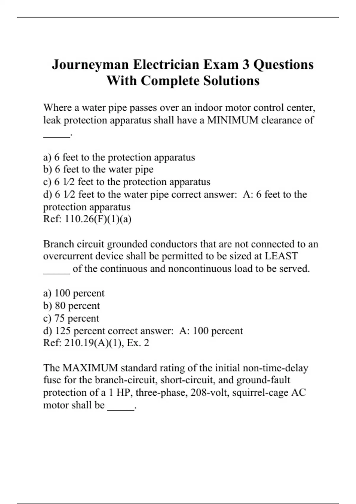 Journeyman Electrician TESTS COMPILATION BUNDLE Stuvia US