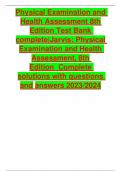 Test Bank for Physical Examination and Health Assessment 9th Edition by Carolyn Jarvis, Ann Eckhardt / All Chapters 1-32 / Full Complete 2023 - 2024