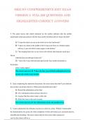 HESI RN COMPREHENSIVE EXIT EXAM  VERSION 2- FULL 160 QUESTIONS AND  HIGHLIGHTED CORRECT ANSWERS