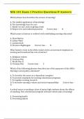 NSG 101 Exam 1 Practice Questions & Answers