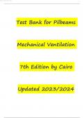 Test Bank for Pilbeams Mechanical Ventilation 7th Edition by Cairo Updated 2023/2024