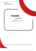 TAX2601 ASSIGNMENT 3 SEMESTER 2 2023