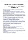 CGAP STUDY SET QUESTIONS WITH ANSWERS VERIFIED 100&percnt; CORRECT SOLUTIONS