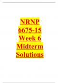 NRNP 6675 MIDTERM EXAM (UPDATED 2023)