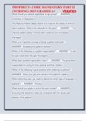 PROPHECY- CORE MANDATORY PART II &lpar;NURSING&rpar; 2023 GRADED A&plus;         VERIFIED
