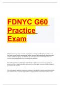 FDNYC G60 Practice Exam Questions and Answers 100% Pass 