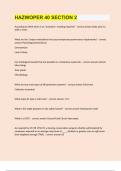 HAZWOPER 40 SECTION 2&vert;2023&sol;24 UPDATE&vert;GRADED A&plus;