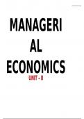 Managerial Economics Unit 2