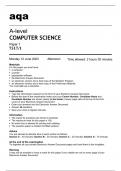 Aqa Computer Science A level 7517&sol;1 Question Paper and Mark Scheme June2023