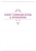 Event Communication & Sponsoring