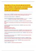 First Aid ACTUAL EXAM 400 QUESTIONS AND CORRECT DETAILED ANSWERS WITH RATIONALES &lpar;VERIFIED ANSWERS&rpar; &vert;ALREADY GRADED A&plus;