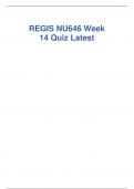 REGIS NU646 Week 14 Quiz Latest