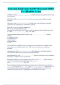 Associate Environmental Professional NREP Certification Exam