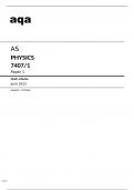 Aqa AS Physics 7407&sol;1 Mark Scheme June2023