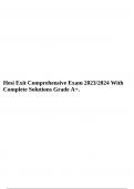 Hesi Exit Comprehensive Exam 2023/2024 With Complete Solutions Grade A+.